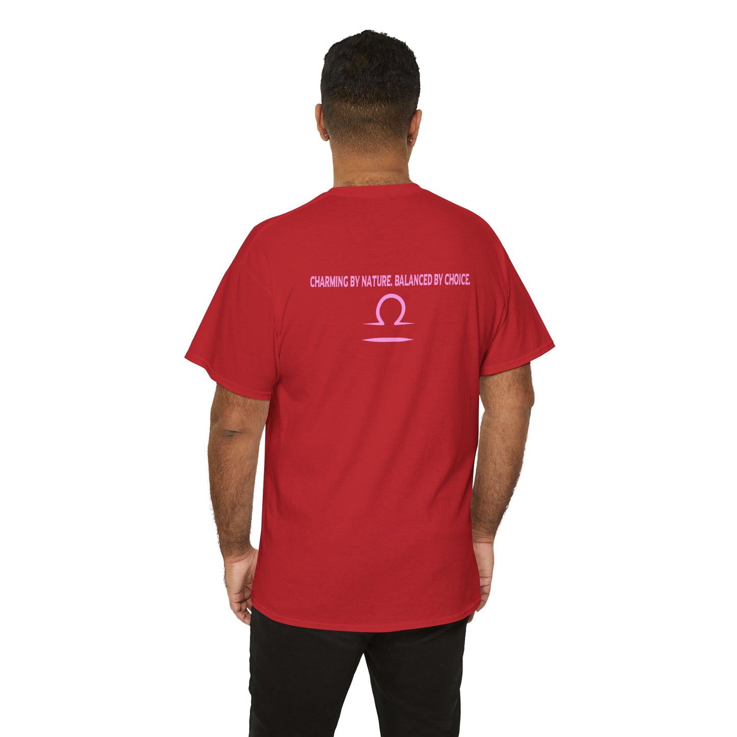 Libra Zodiac T‑Shirt — 'Balanced by Choice' Pink Graphic Tee