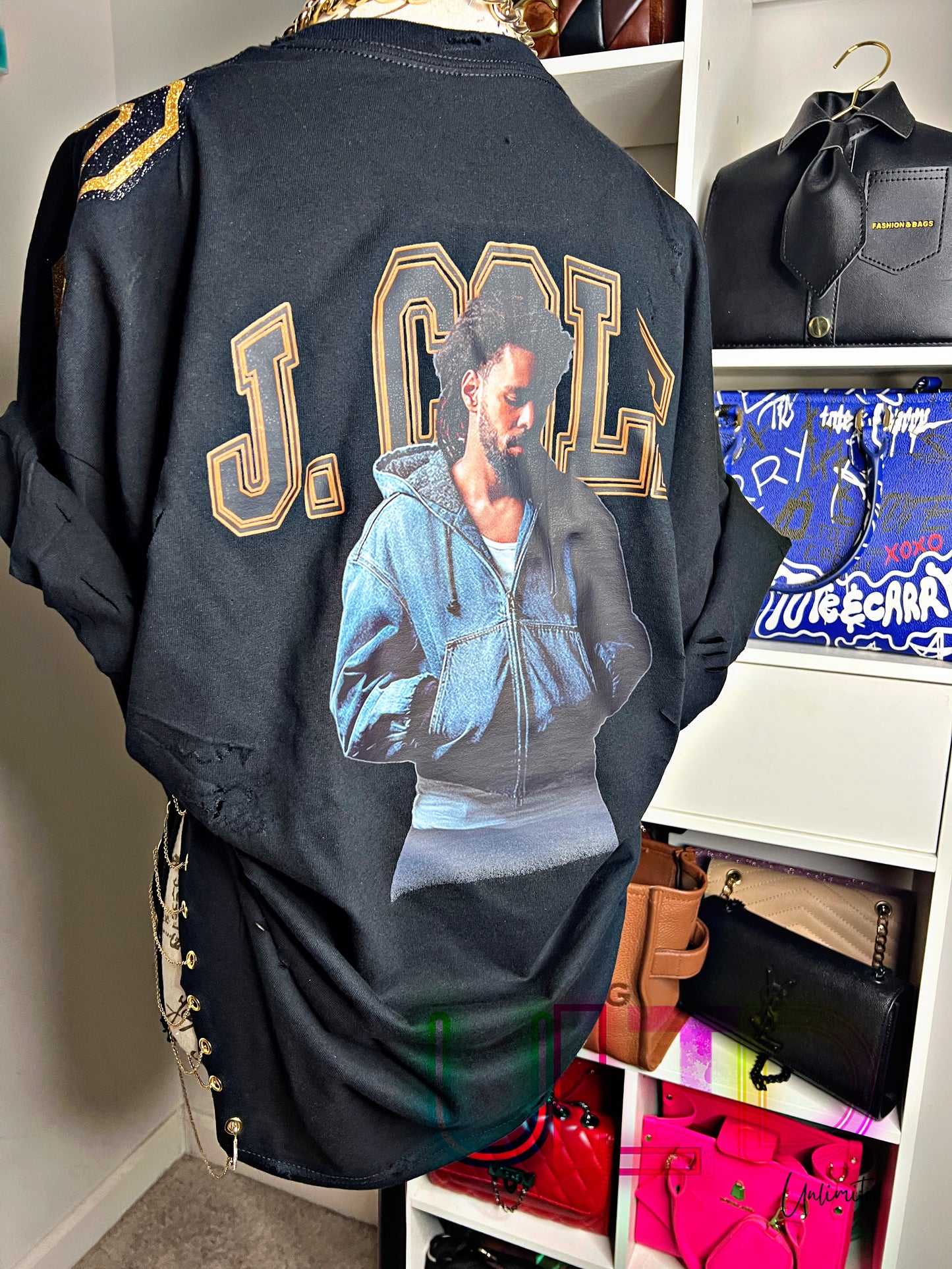 J Cole Distressed Tee