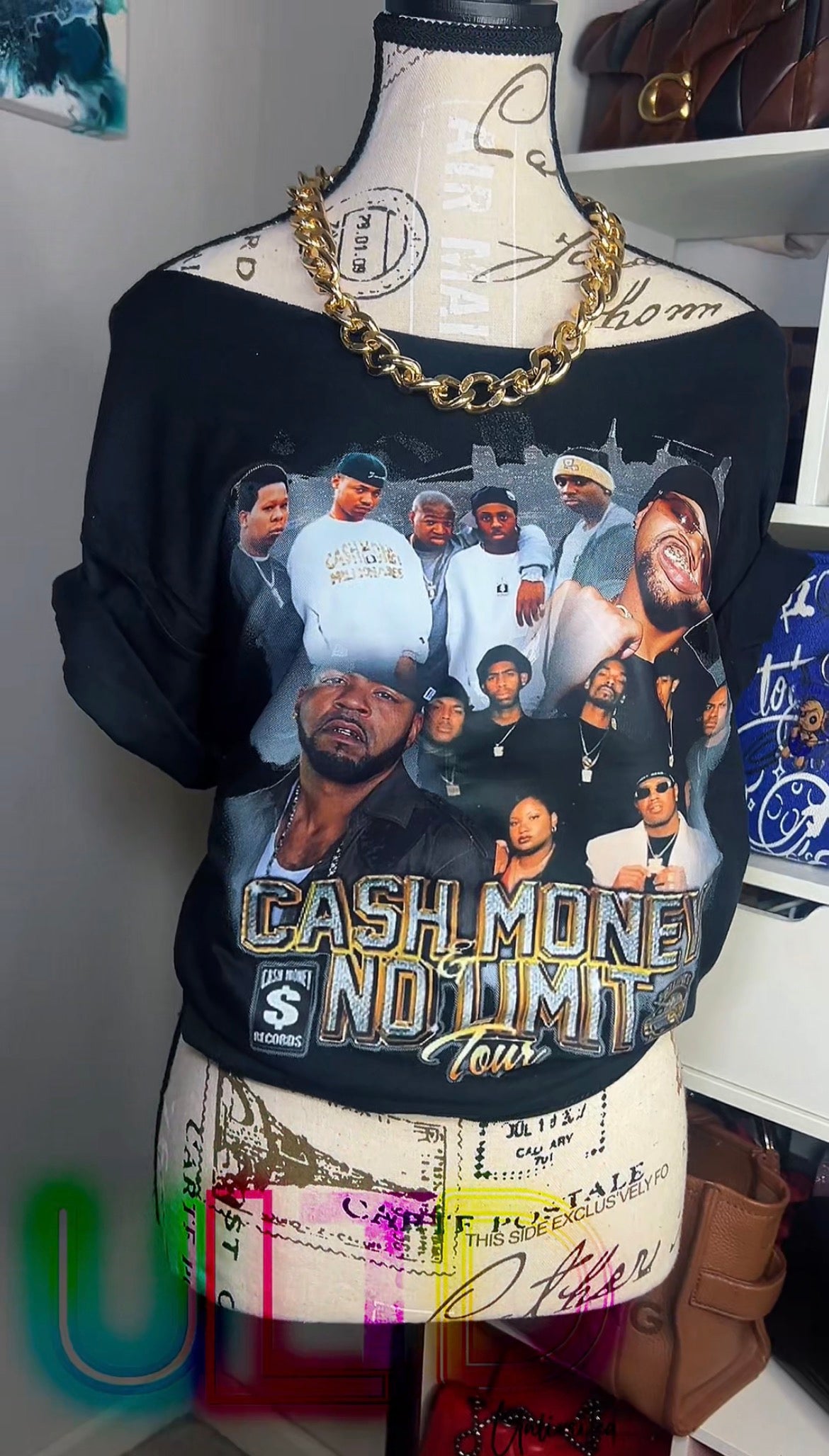 Cash Money x No Limit: Off The Shoulder Tee