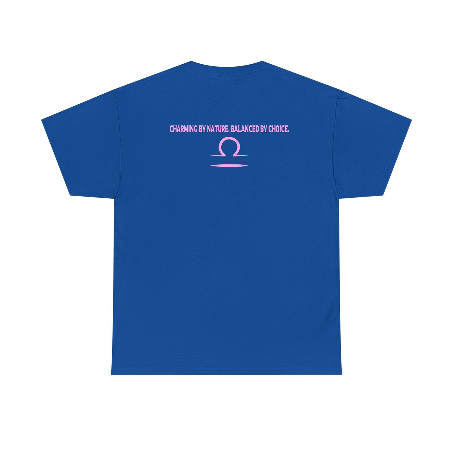 Libra Zodiac T‑Shirt — 'Balanced by Choice' Pink Graphic Tee