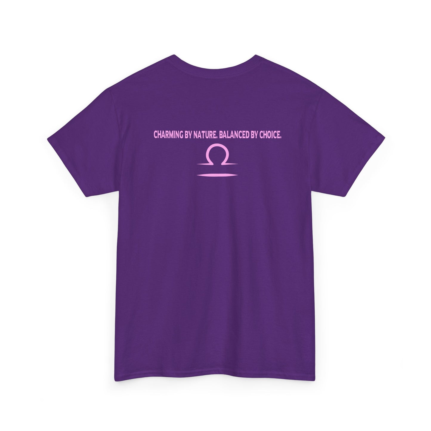 Libra Zodiac T‑Shirt — 'Balanced by Choice' Pink Graphic Tee