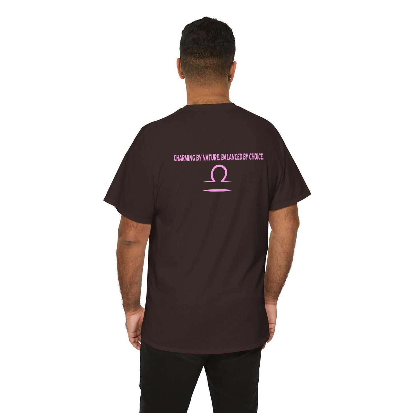 Libra Zodiac T‑Shirt — 'Balanced by Choice' Pink Graphic Tee