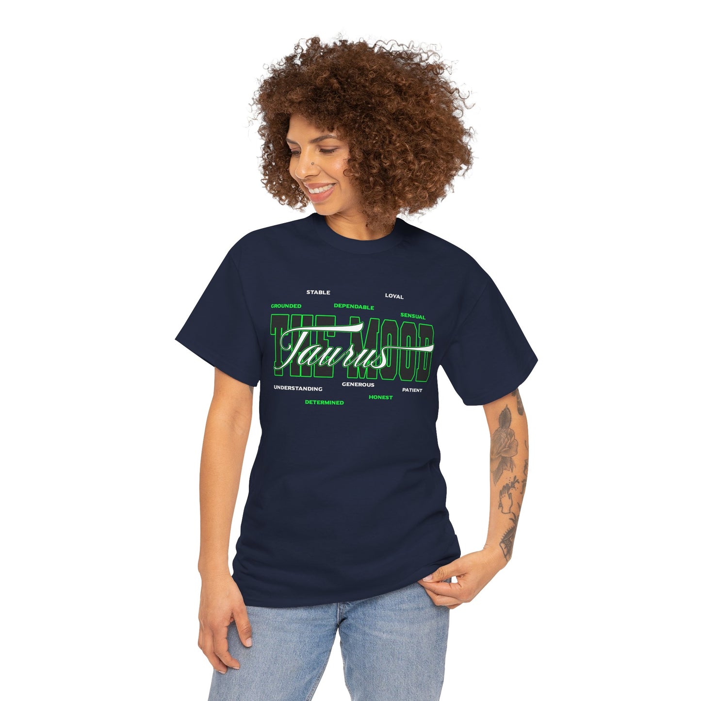 Taurus Zodiac Tee — Green Retro Horoscope Graphic Shirt