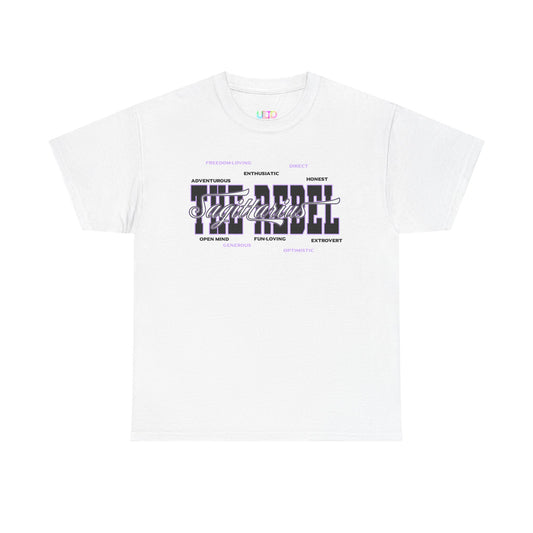 Sagittarius Graphic Tee — Astrological Zodiac T‑Shirt with “Sagittarius” Script