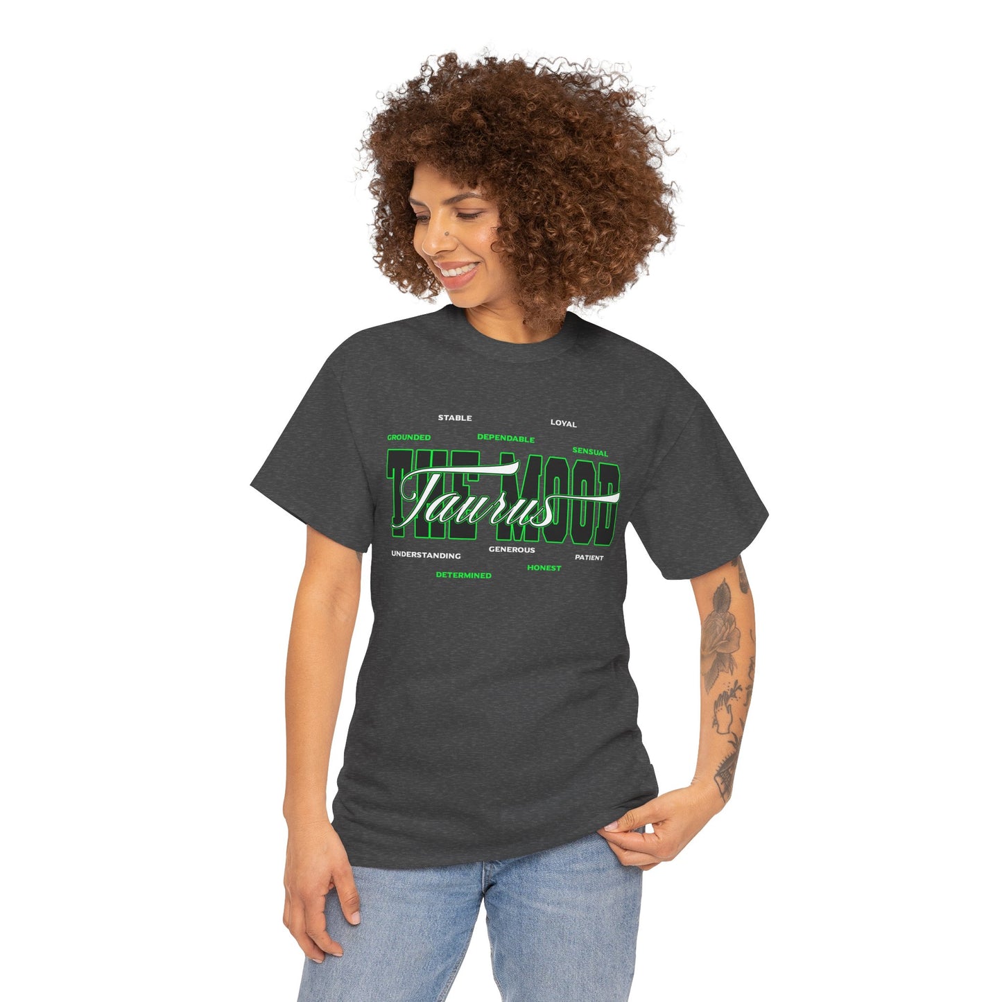 Taurus Zodiac Tee — Green Retro Horoscope Graphic Shirt