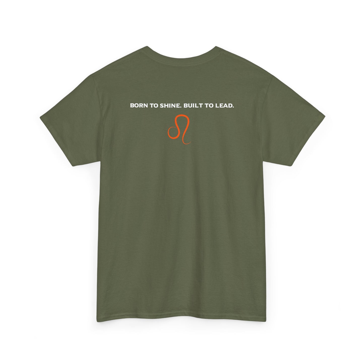 Leo Zodiac T‑Shirt — 'Born to Shine, Built to Lead' Graphic Tee