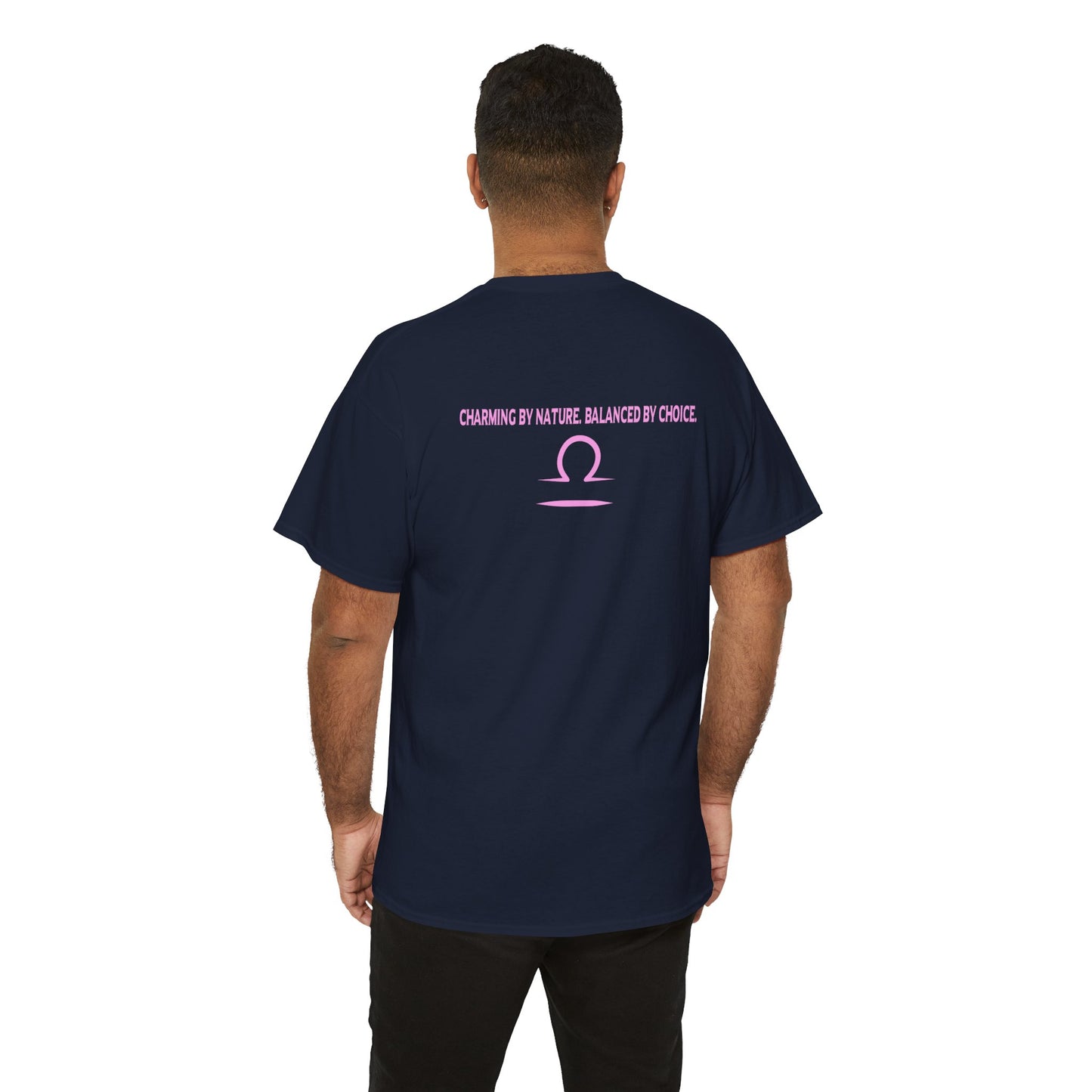 Libra Zodiac T‑Shirt — 'Balanced by Choice' Pink Graphic Tee