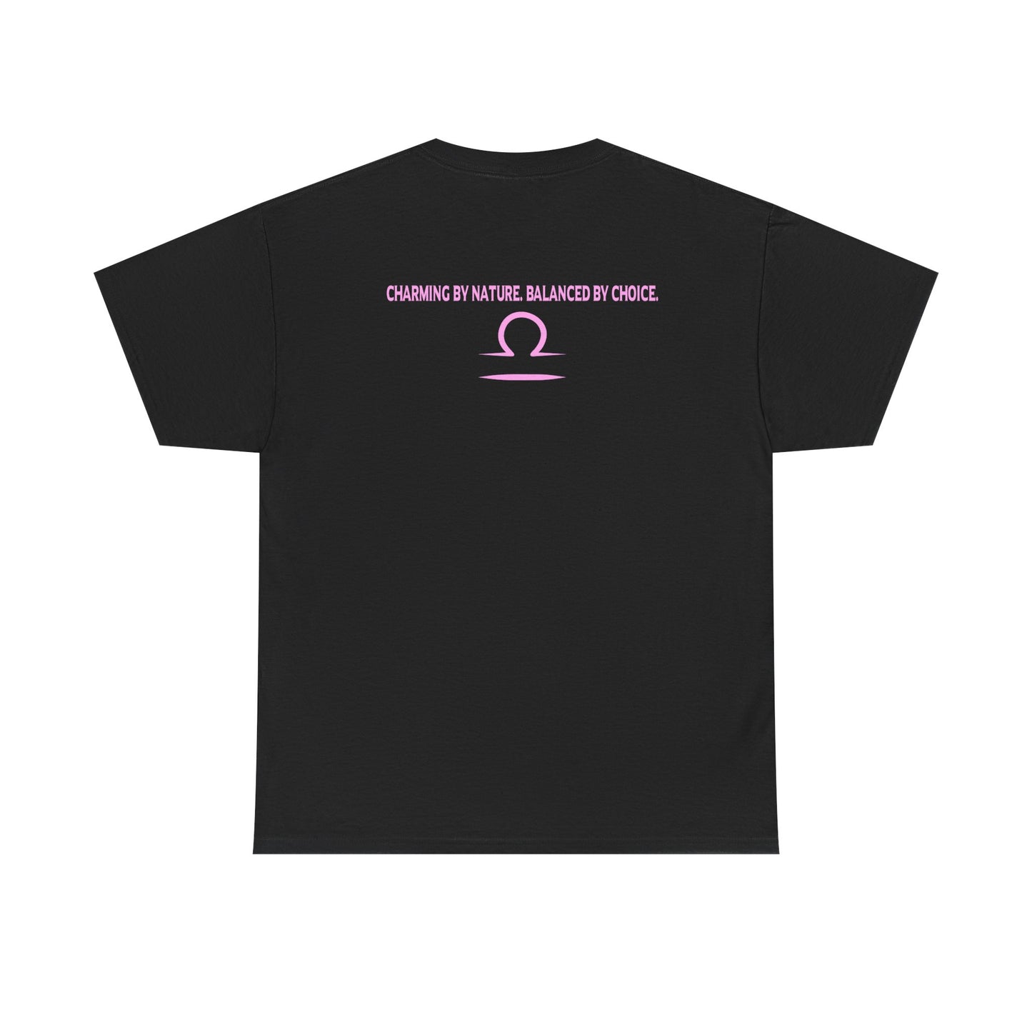 Libra Zodiac T‑Shirt — 'Balanced by Choice' Pink Graphic Tee