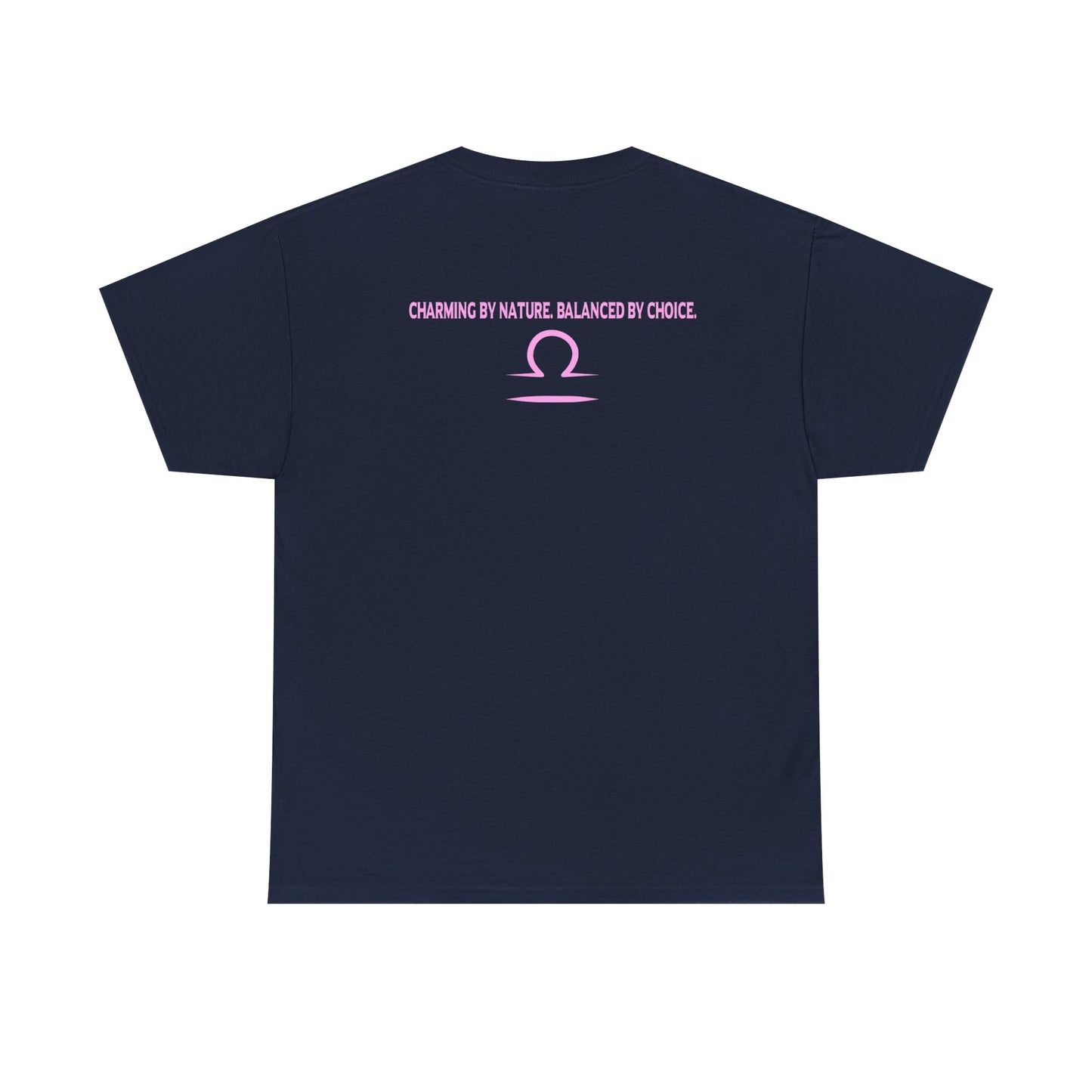 Libra Zodiac T‑Shirt — 'Balanced by Choice' Pink Graphic Tee