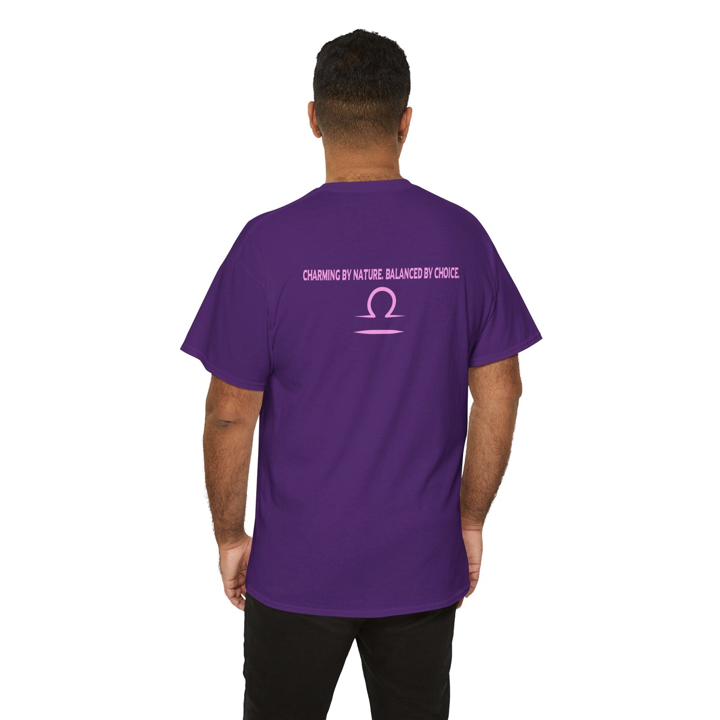 Libra Zodiac T‑Shirt — 'Balanced by Choice' Pink Graphic Tee