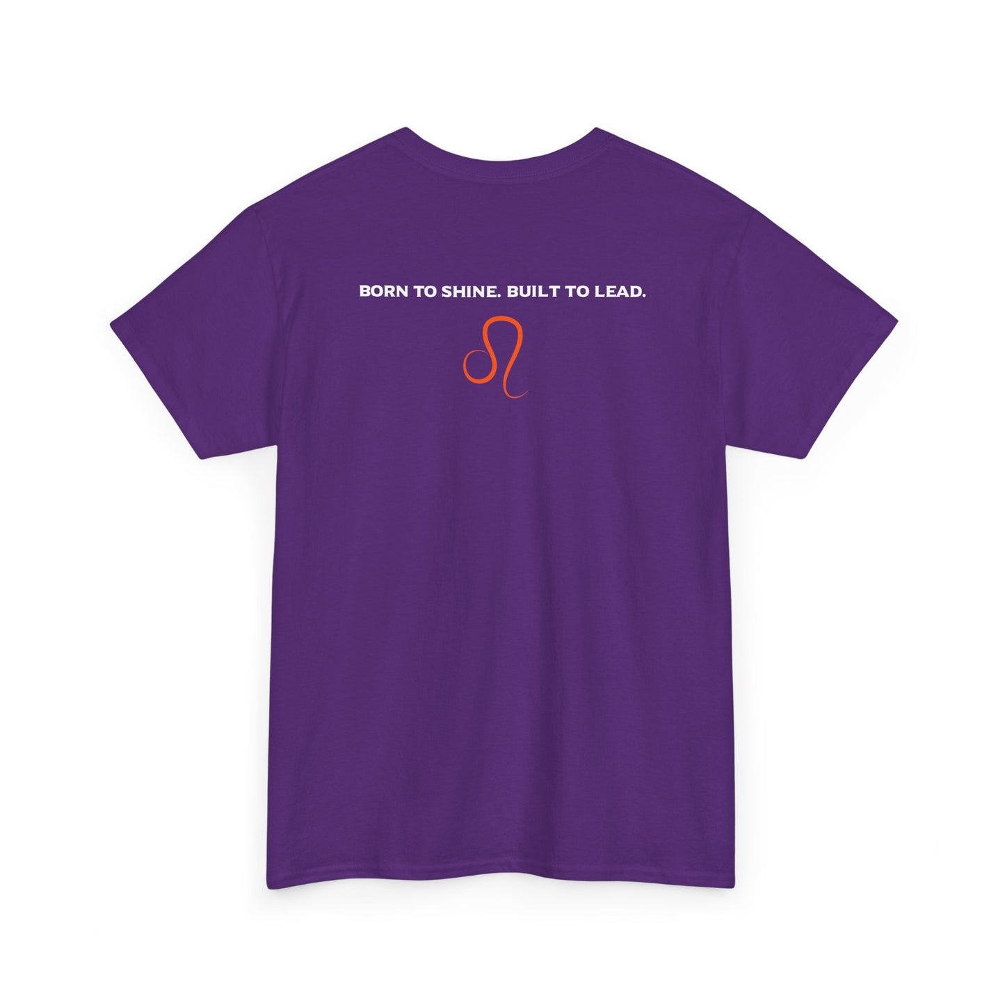 Leo Zodiac T‑Shirt — 'Born to Shine, Built to Lead' Graphic Tee
