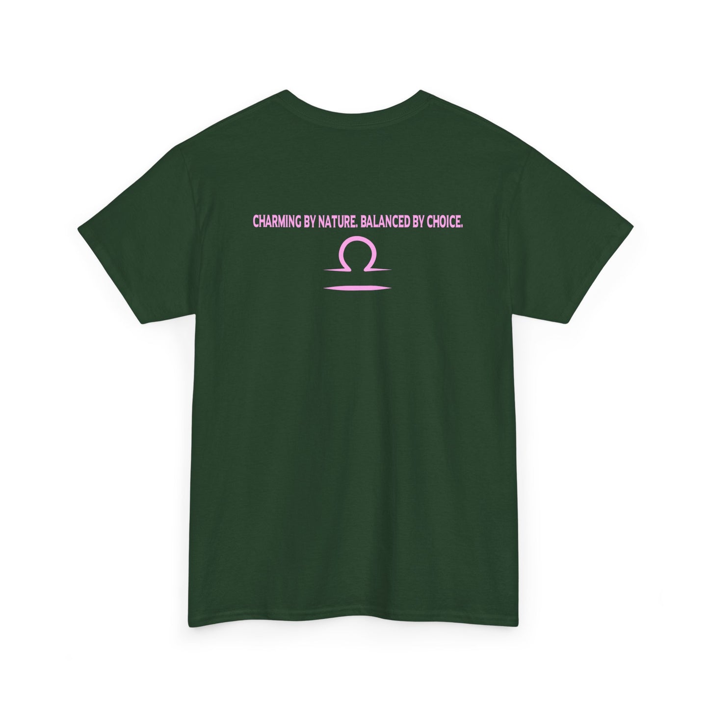 Libra Zodiac T‑Shirt — 'Balanced by Choice' Pink Graphic Tee