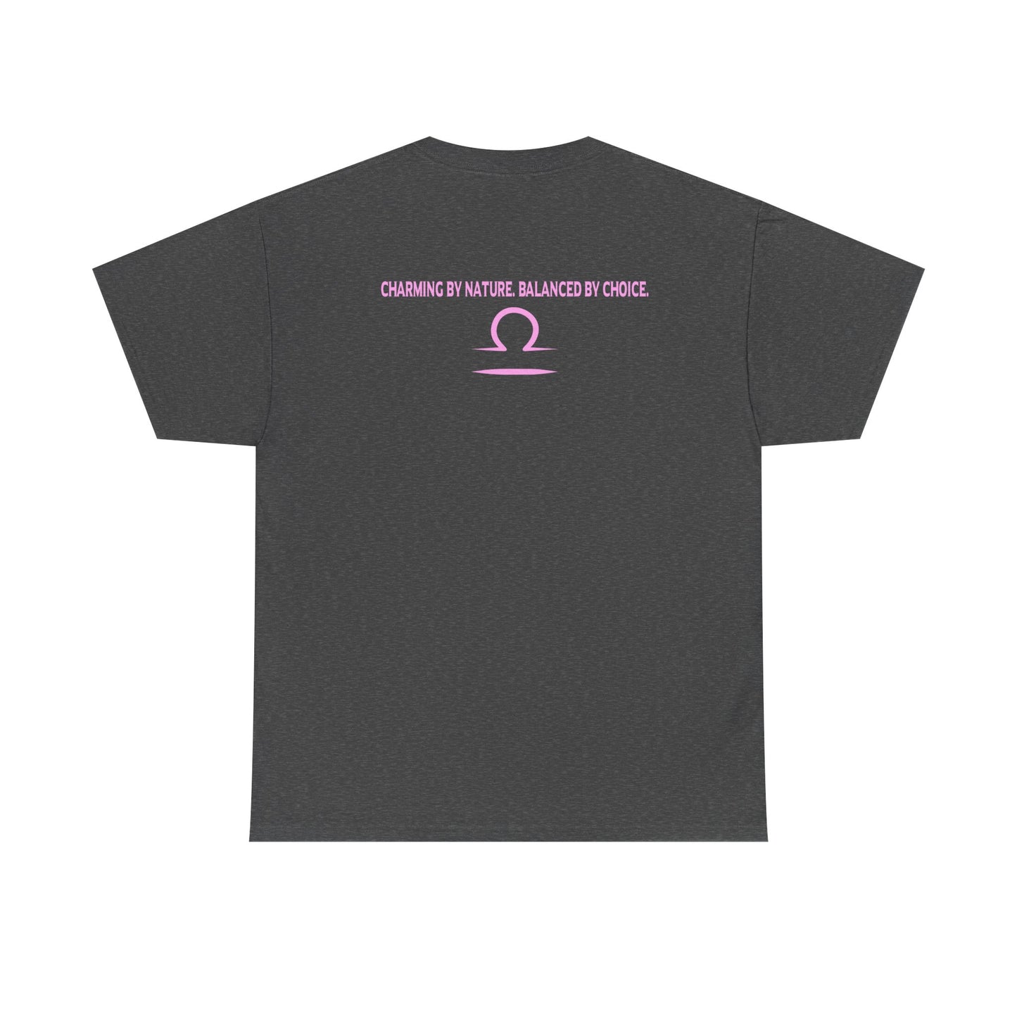 Libra Zodiac T‑Shirt — 'Balanced by Choice' Pink Graphic Tee