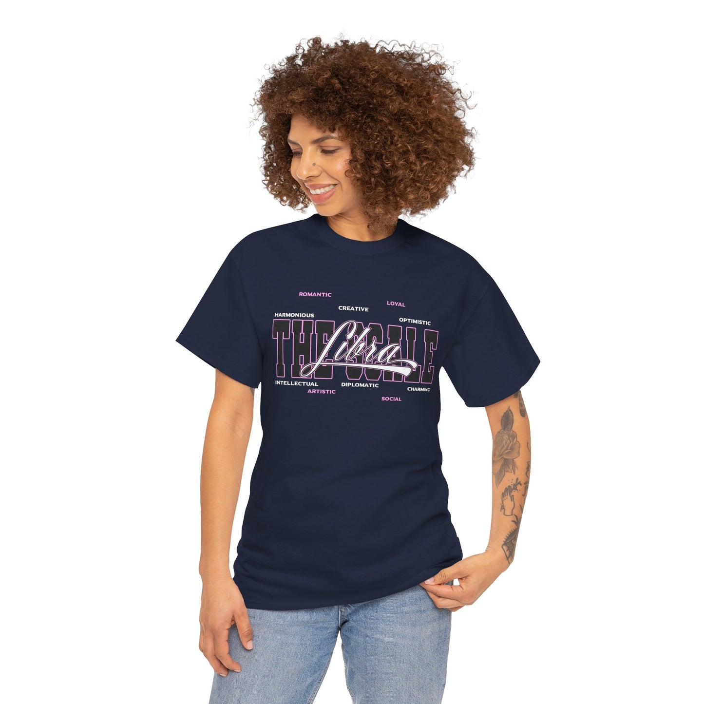Libra Zodiac T‑Shirt — 'Balanced by Choice' Pink Graphic Tee