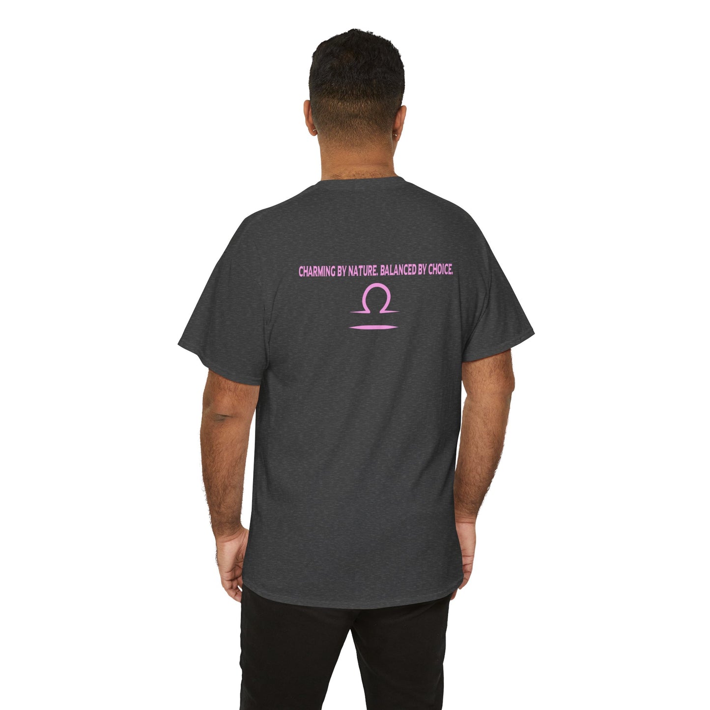 Libra Zodiac T‑Shirt — 'Balanced by Choice' Pink Graphic Tee