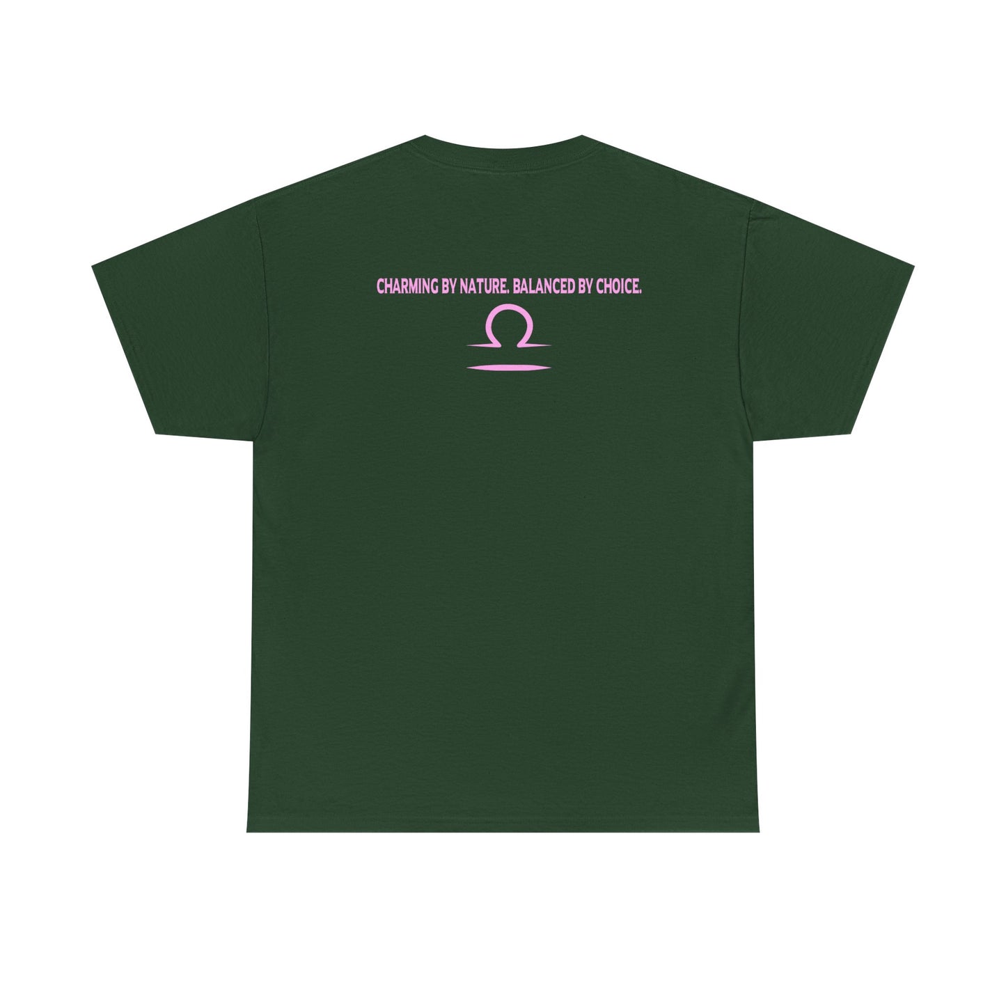 Libra Zodiac T‑Shirt — 'Balanced by Choice' Pink Graphic Tee