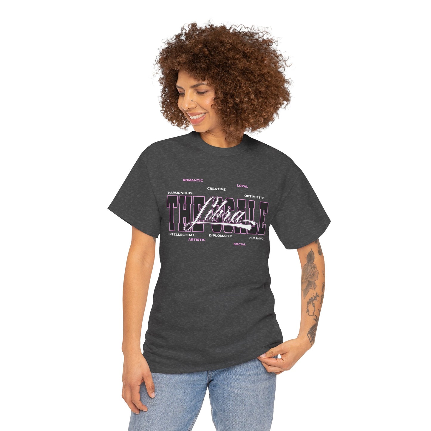 Libra Zodiac T‑Shirt — 'Balanced by Choice' Pink Graphic Tee
