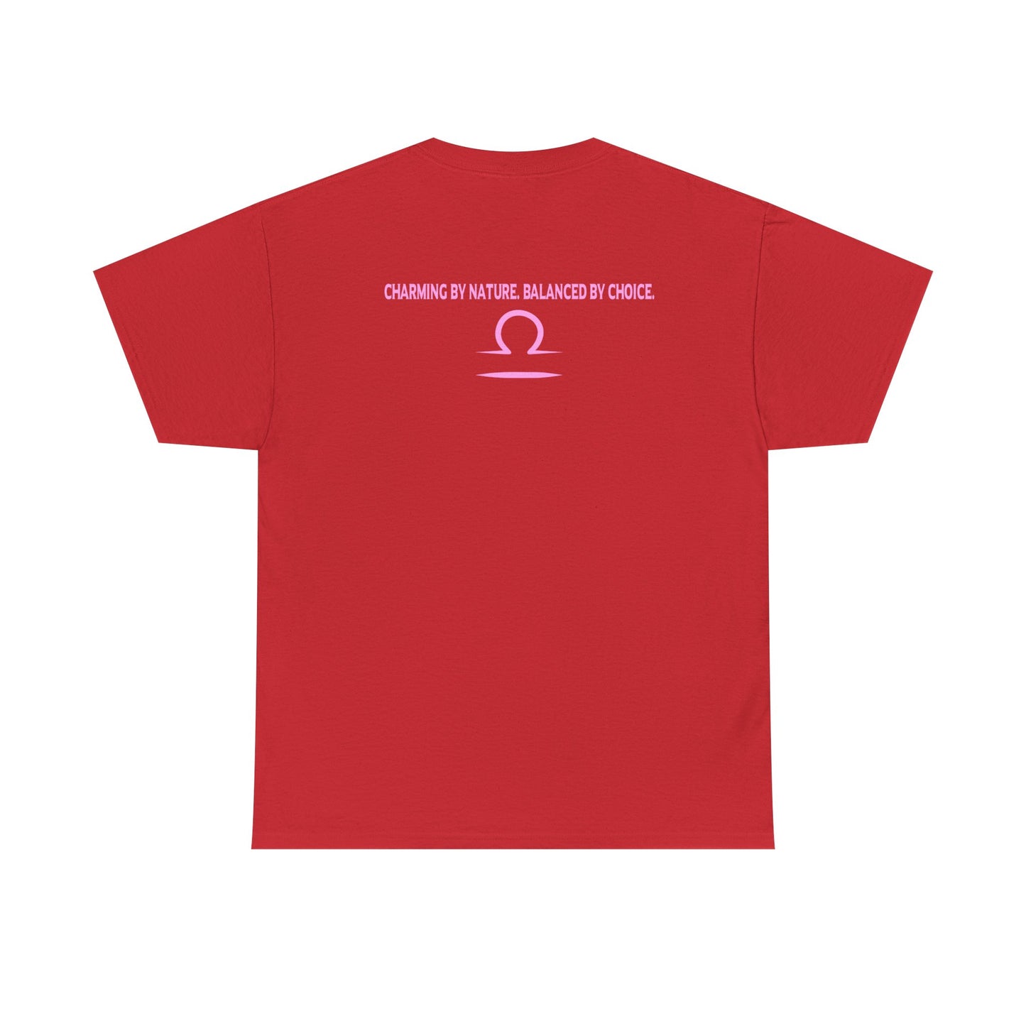Libra Zodiac T‑Shirt — 'Balanced by Choice' Pink Graphic Tee