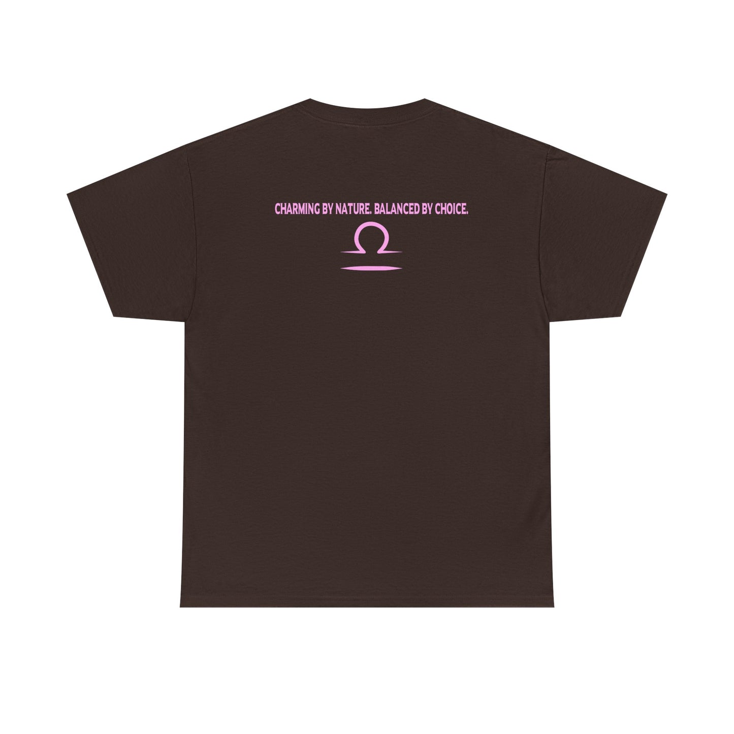 Libra Zodiac T‑Shirt — 'Balanced by Choice' Pink Graphic Tee