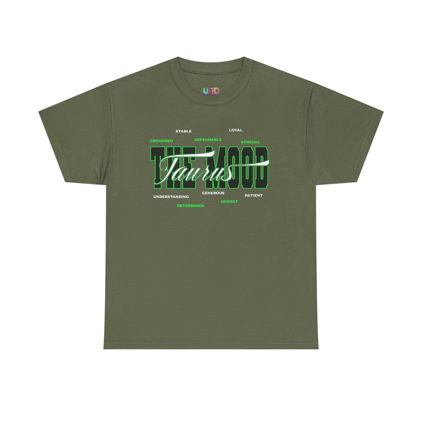 Taurus Zodiac Tee — Green Retro Horoscope Graphic Shirt