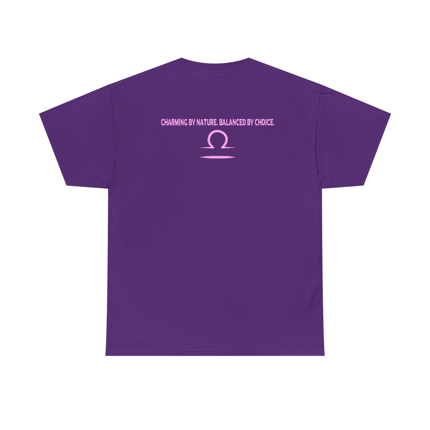 Libra Zodiac T‑Shirt — 'Balanced by Choice' Pink Graphic Tee