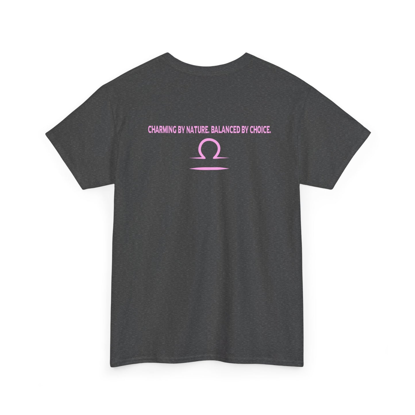 Libra Zodiac T‑Shirt — 'Balanced by Choice' Pink Graphic Tee