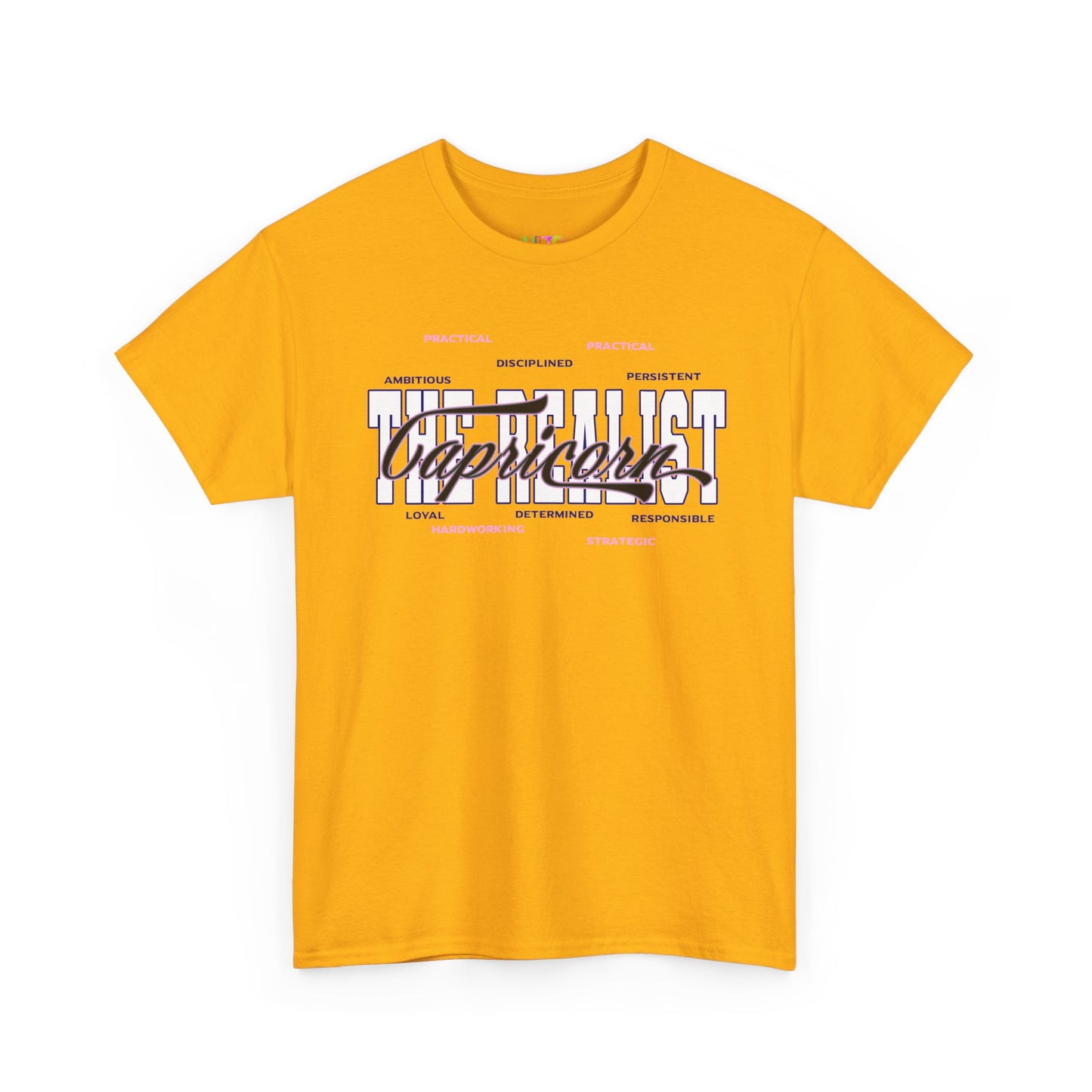 Capricorn Zodiac T-Shirt — Stylish Astrology Tee with 'Capricorn' Script & Traits