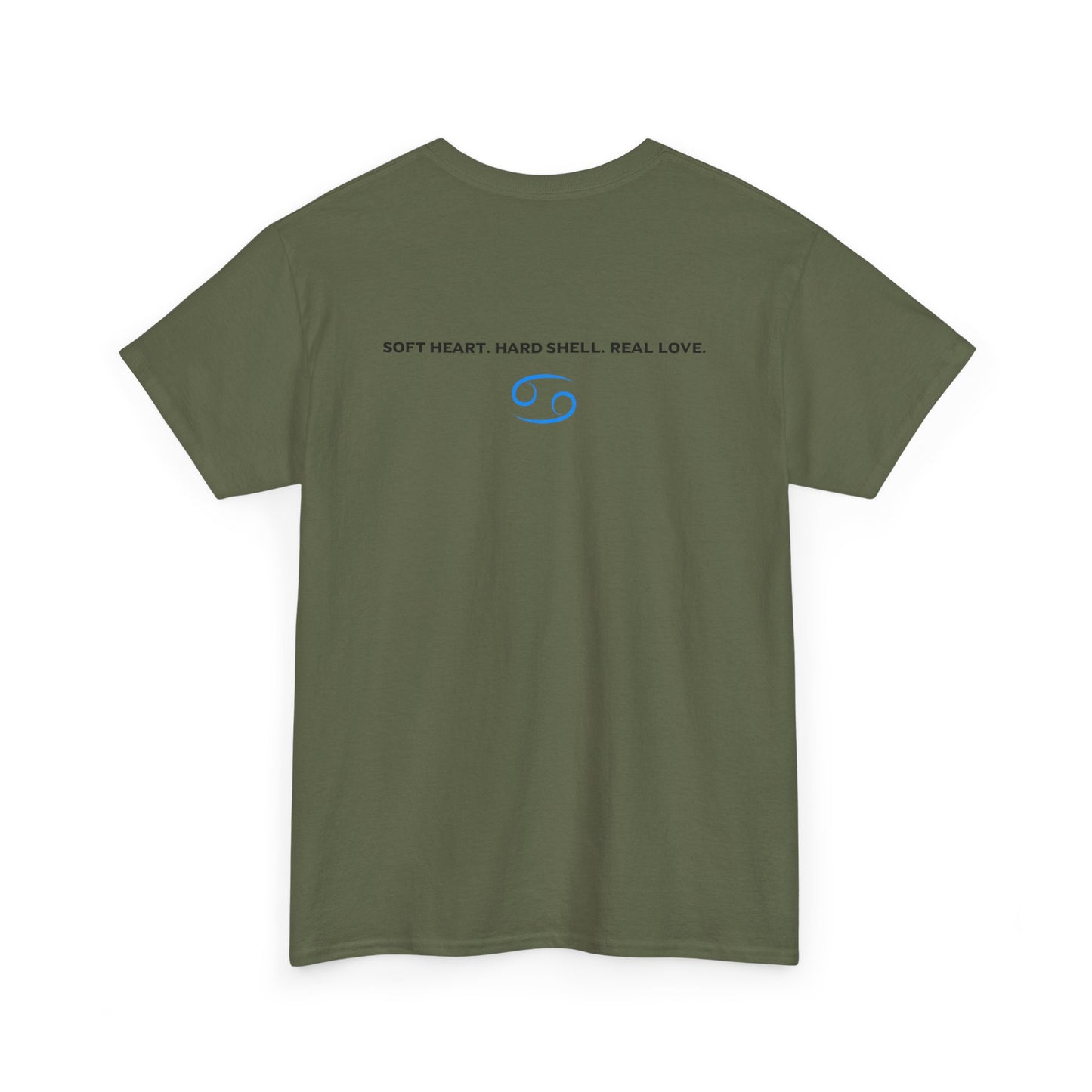 Cancer Zodiac T‑Shirt – 'Soft Heart, Hard Shell, Real Love' Astrological Tee
