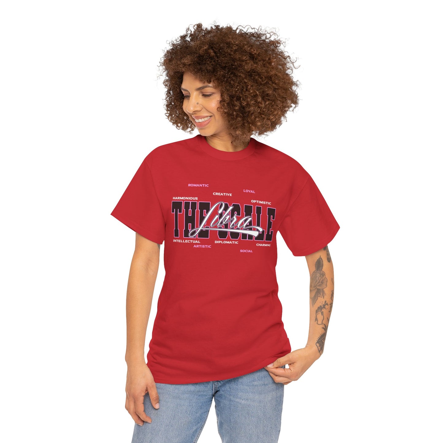 Libra Zodiac T‑Shirt — 'Balanced by Choice' Pink Graphic Tee