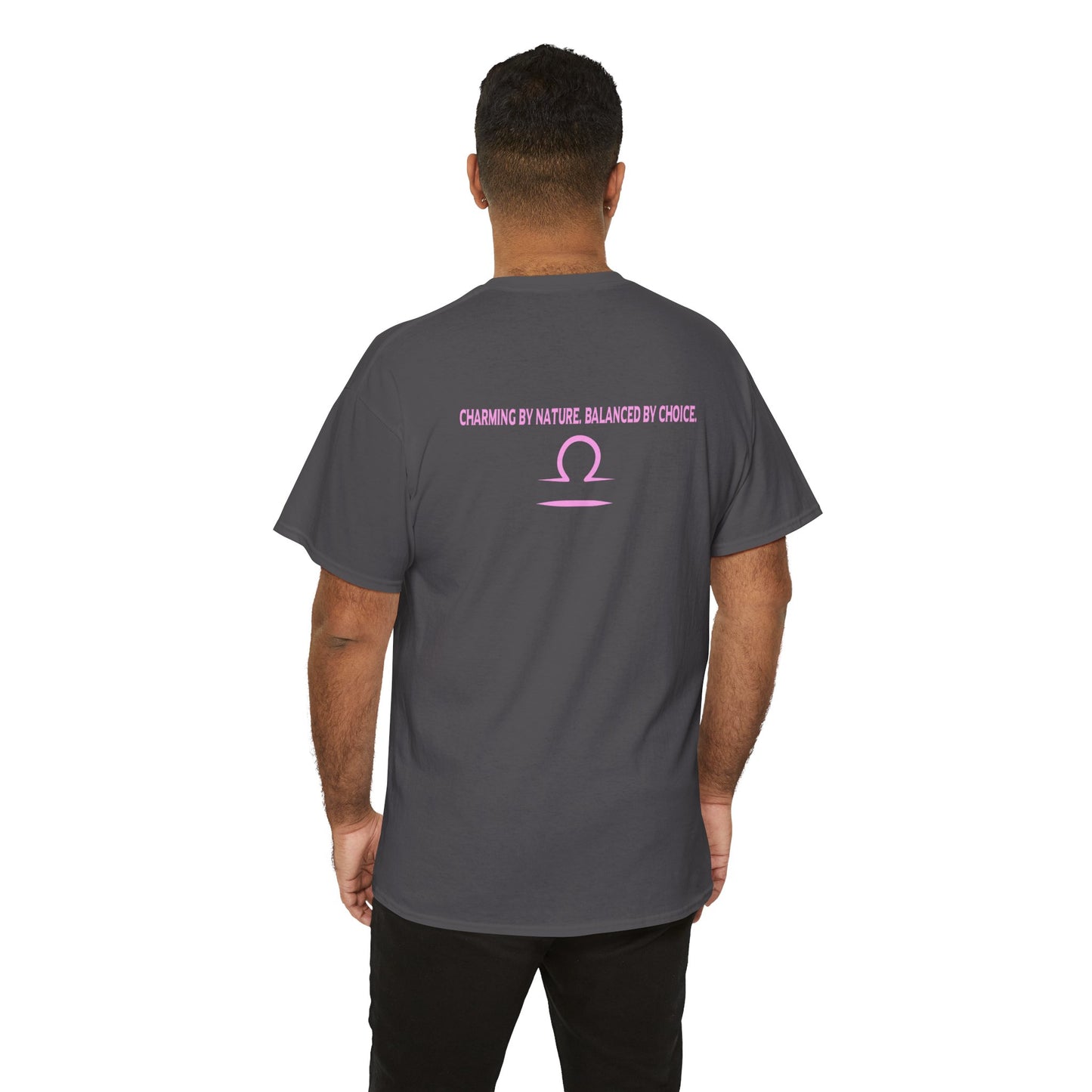 Libra Zodiac T‑Shirt — 'Balanced by Choice' Pink Graphic Tee