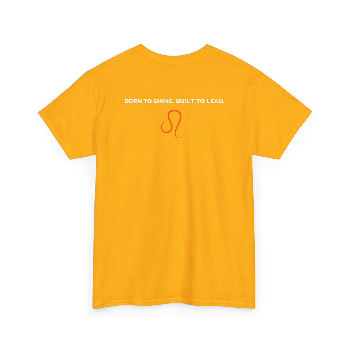 Leo Zodiac T‑Shirt — 'Born to Shine, Built to Lead' Graphic Tee