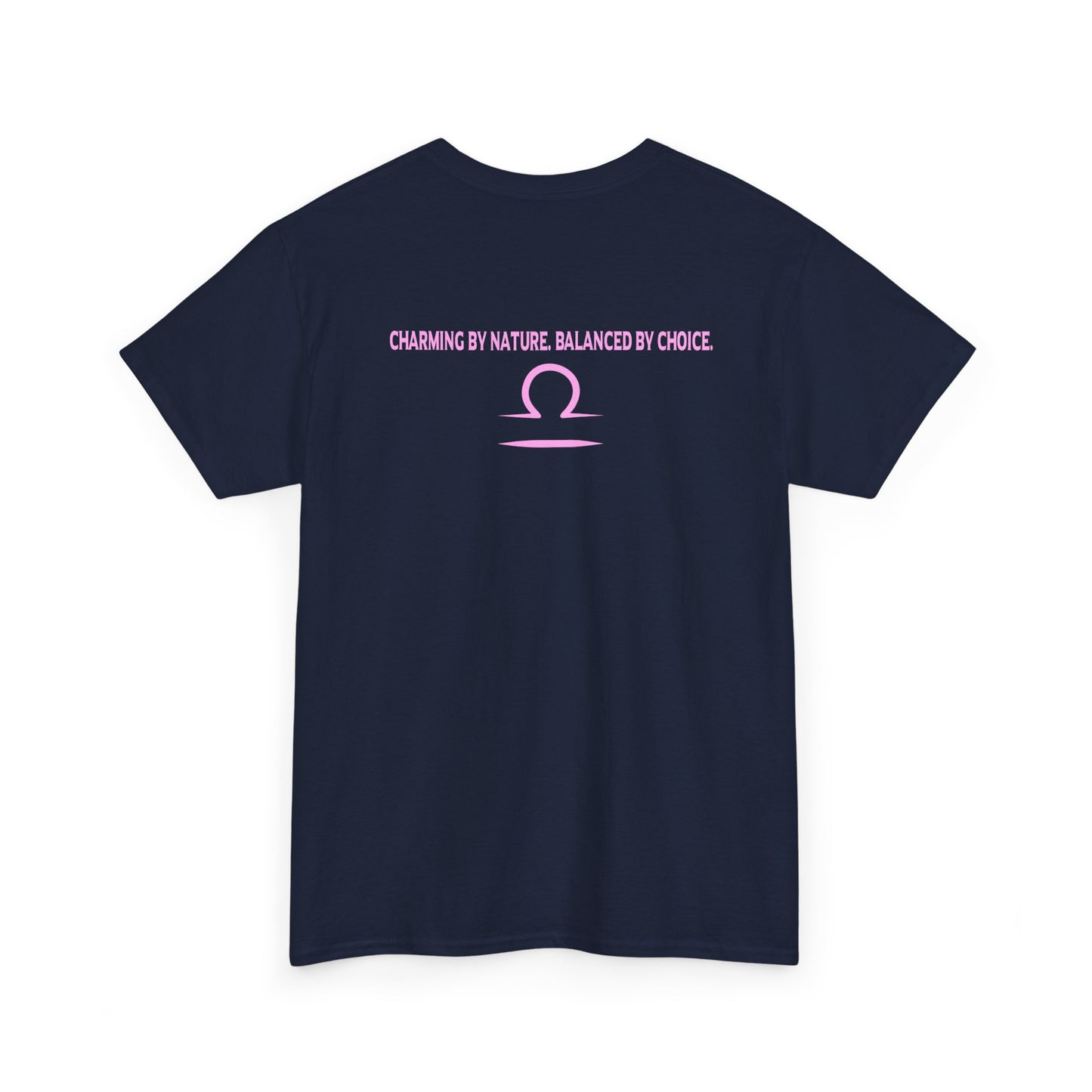 Libra Zodiac T‑Shirt — 'Balanced by Choice' Pink Graphic Tee