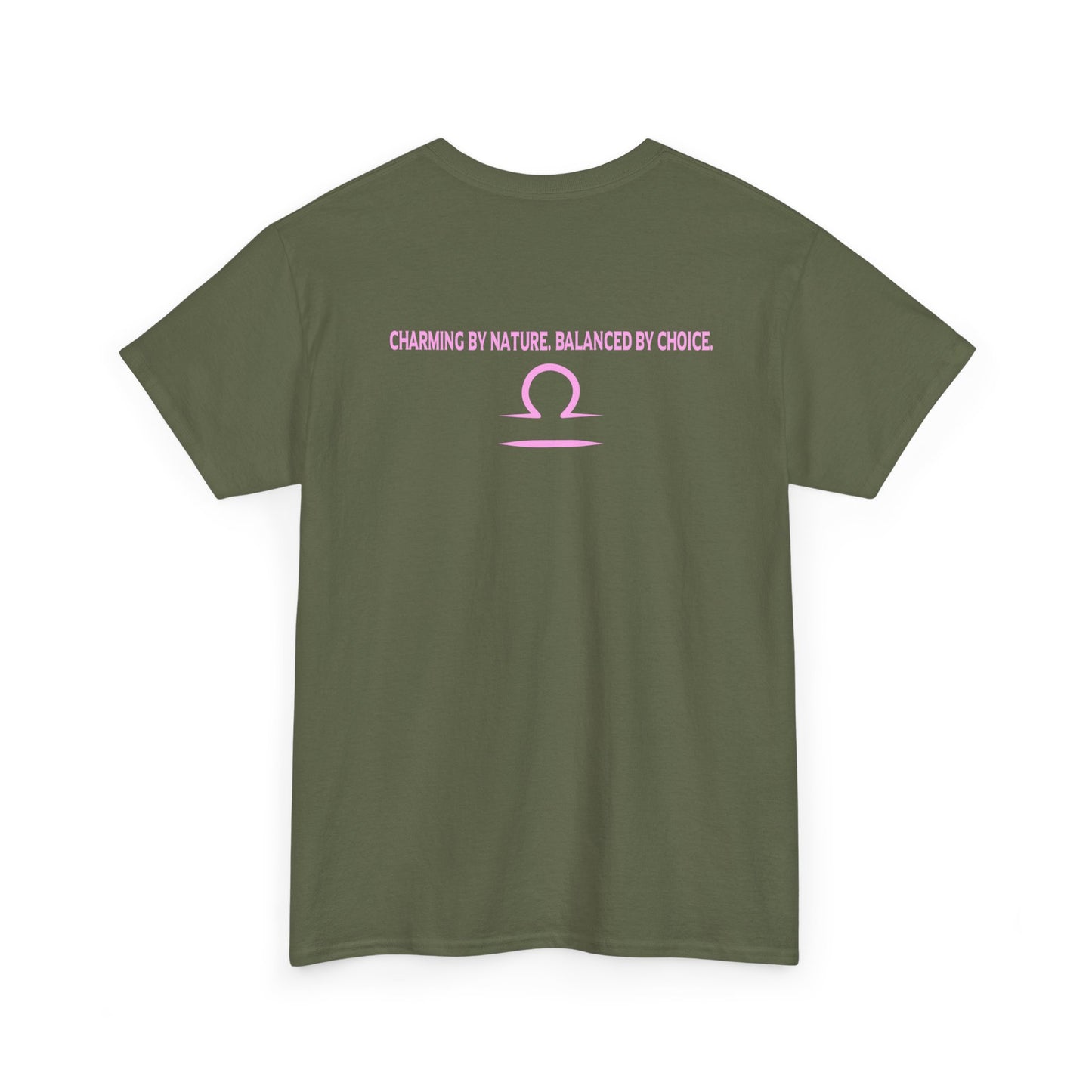 Libra Zodiac T‑Shirt — 'Balanced by Choice' Pink Graphic Tee