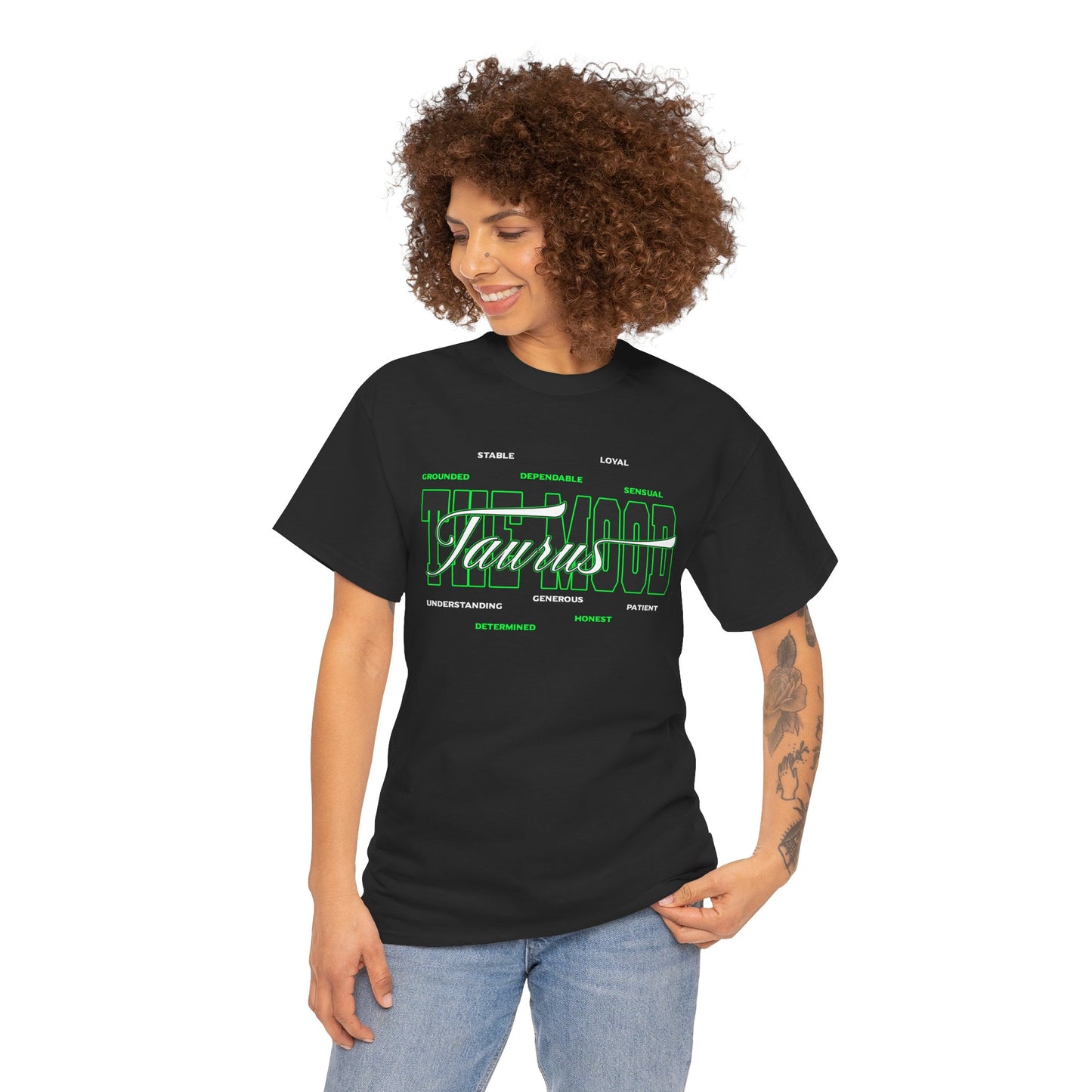 Taurus Zodiac Tee — Green Retro Horoscope Graphic Shirt