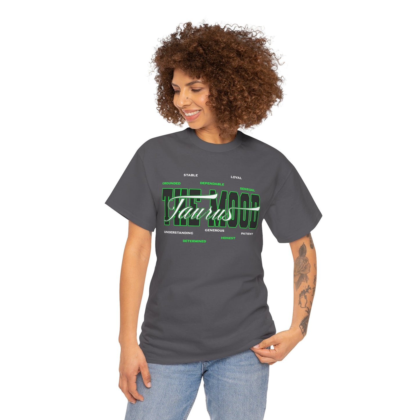 Taurus Zodiac Tee — Green Retro Horoscope Graphic Shirt