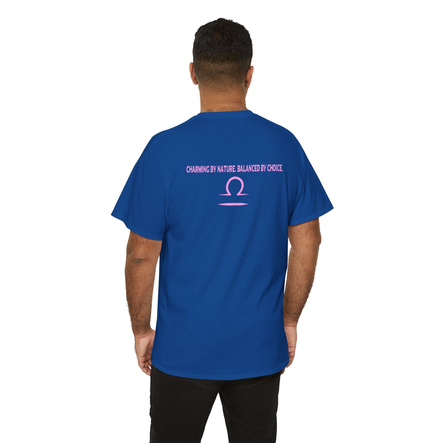 Libra Zodiac T‑Shirt — 'Balanced by Choice' Pink Graphic Tee