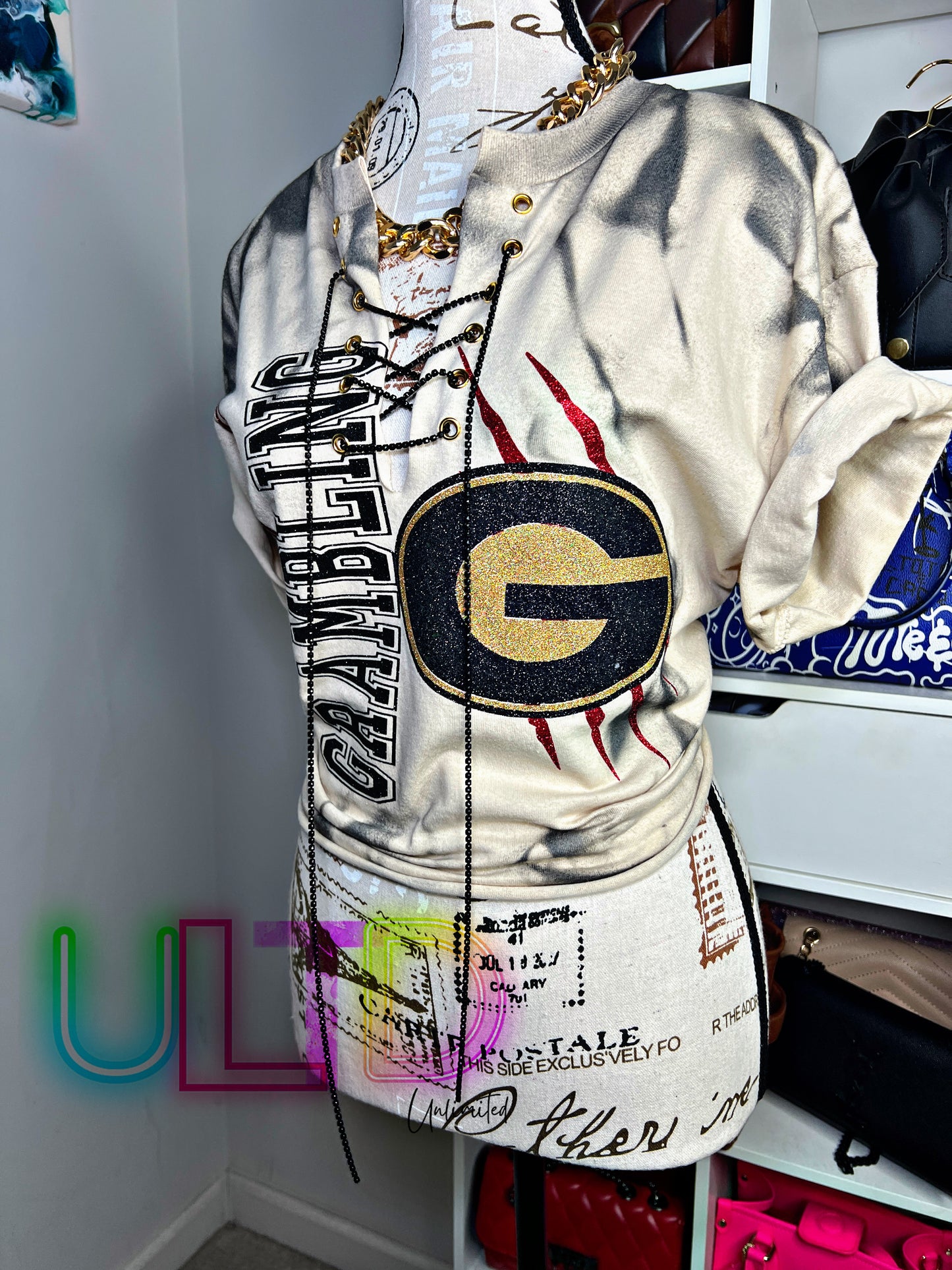 Varsity Rebel Cropped Tee