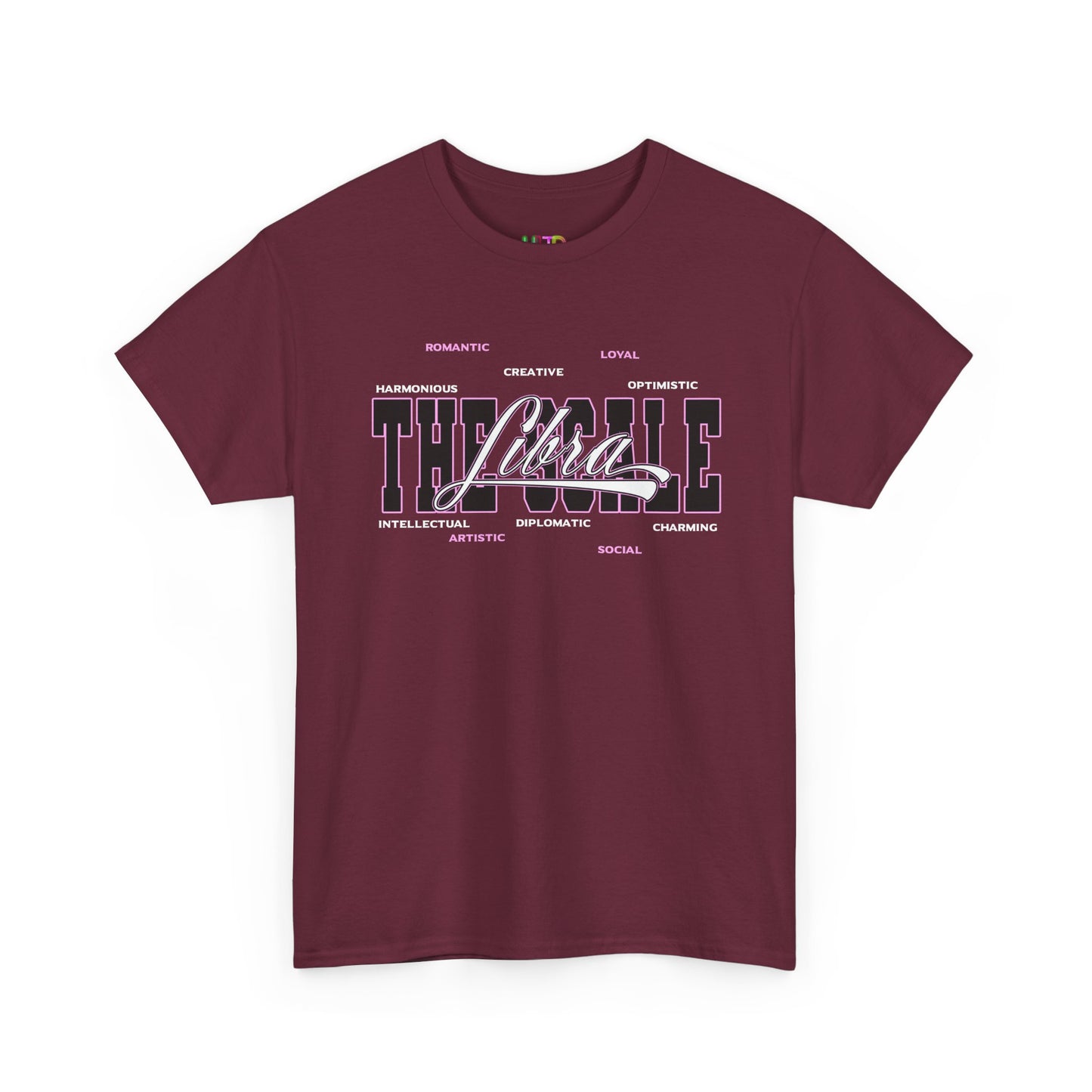 Libra Zodiac T‑Shirt — 'Balanced by Choice' Pink Graphic Tee