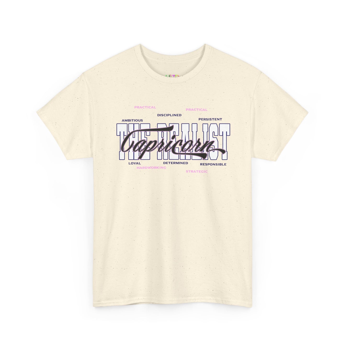 Capricorn Zodiac T-Shirt — Stylish Astrology Tee with 'Capricorn' Script & Traits