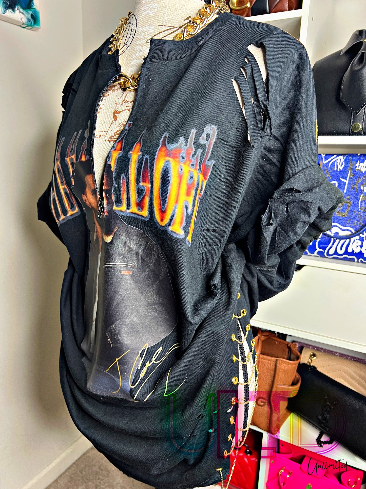 J Cole Distressed Tee