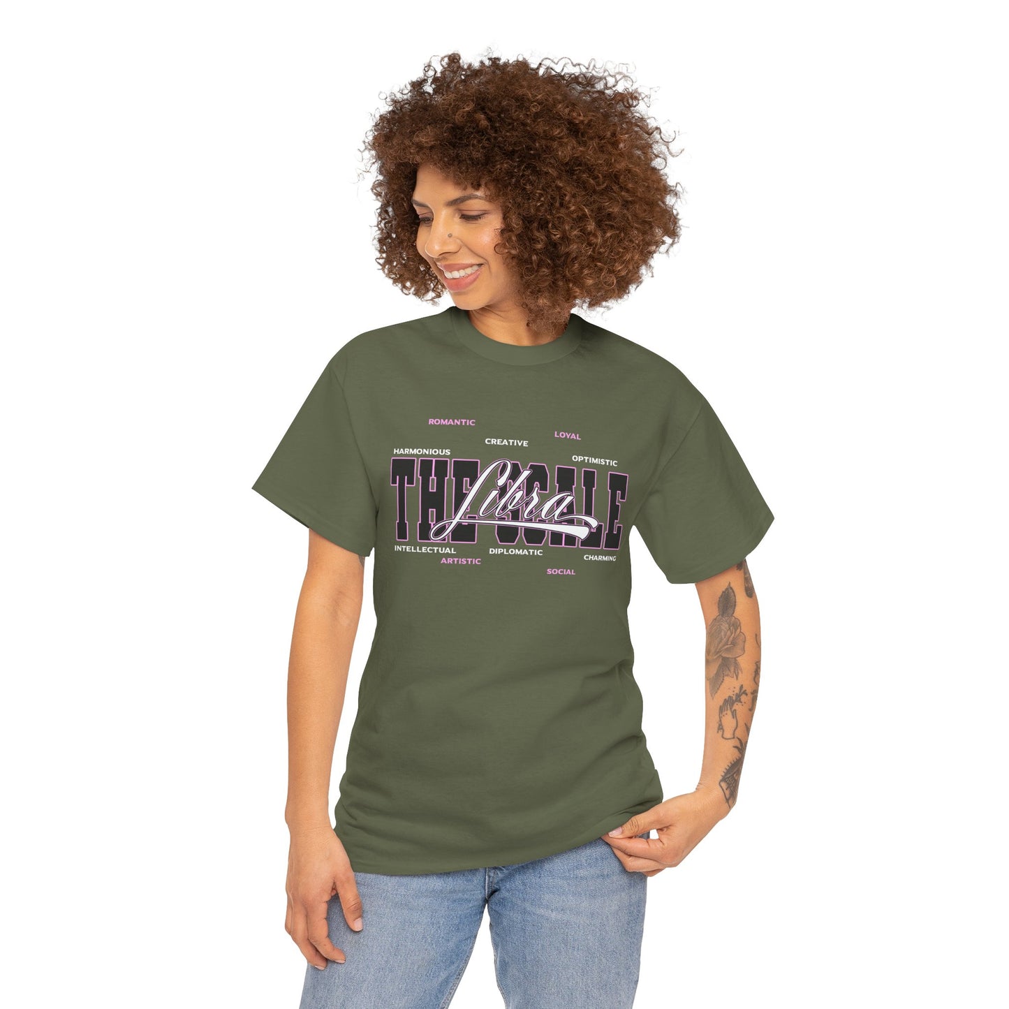 Libra Zodiac T‑Shirt — 'Balanced by Choice' Pink Graphic Tee