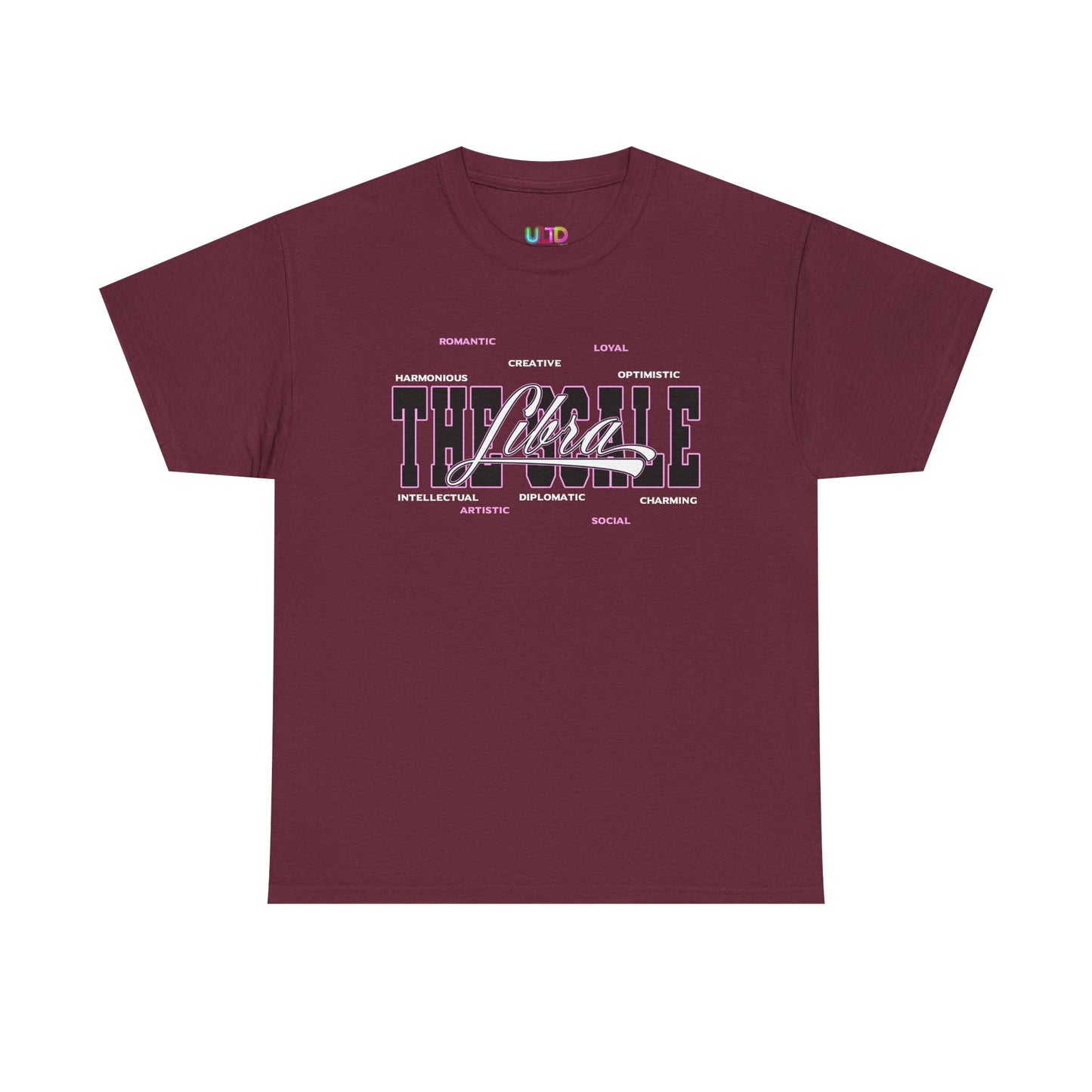 Libra Zodiac T‑Shirt — 'Balanced by Choice' Pink Graphic Tee