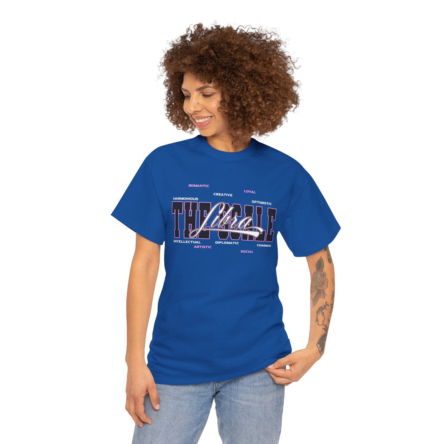Libra Zodiac T‑Shirt — 'Balanced by Choice' Pink Graphic Tee