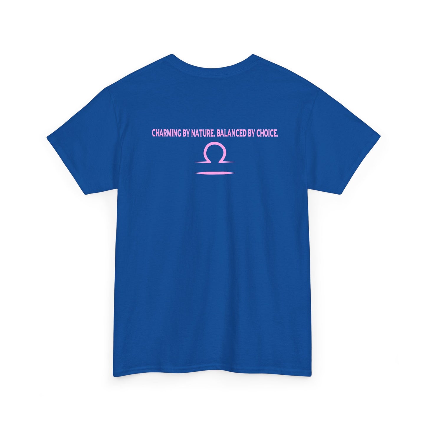 Libra Zodiac T‑Shirt — 'Balanced by Choice' Pink Graphic Tee