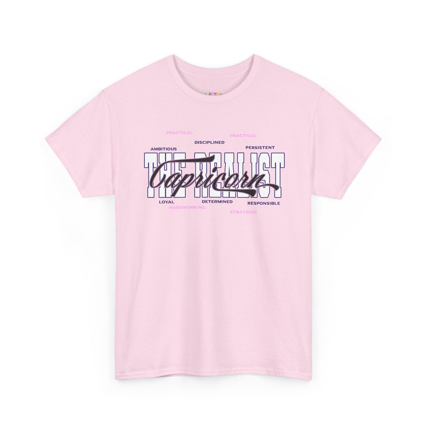 Capricorn Zodiac T-Shirt — Stylish Astrology Tee with 'Capricorn' Script & Traits