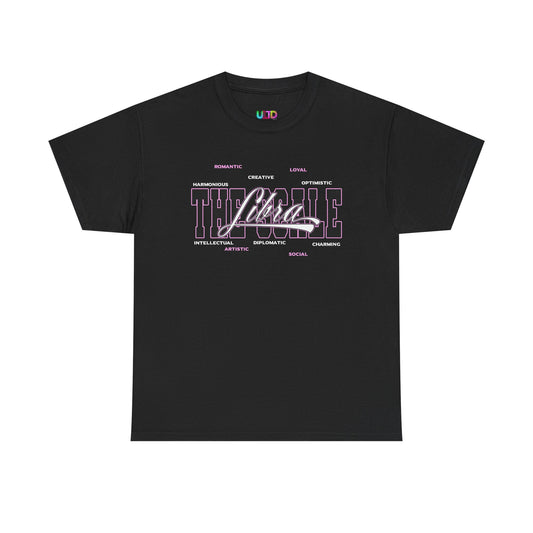 Libra Zodiac T‑Shirt — 'Balanced by Choice' Pink Graphic Tee