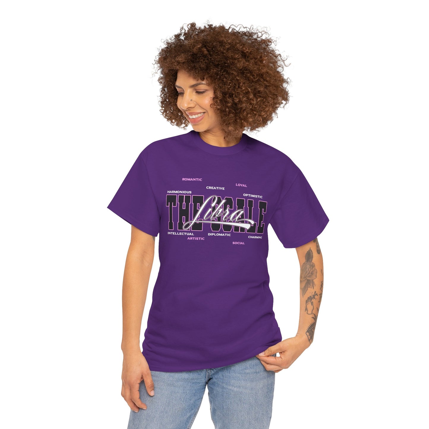 Libra Zodiac T‑Shirt — 'Balanced by Choice' Pink Graphic Tee