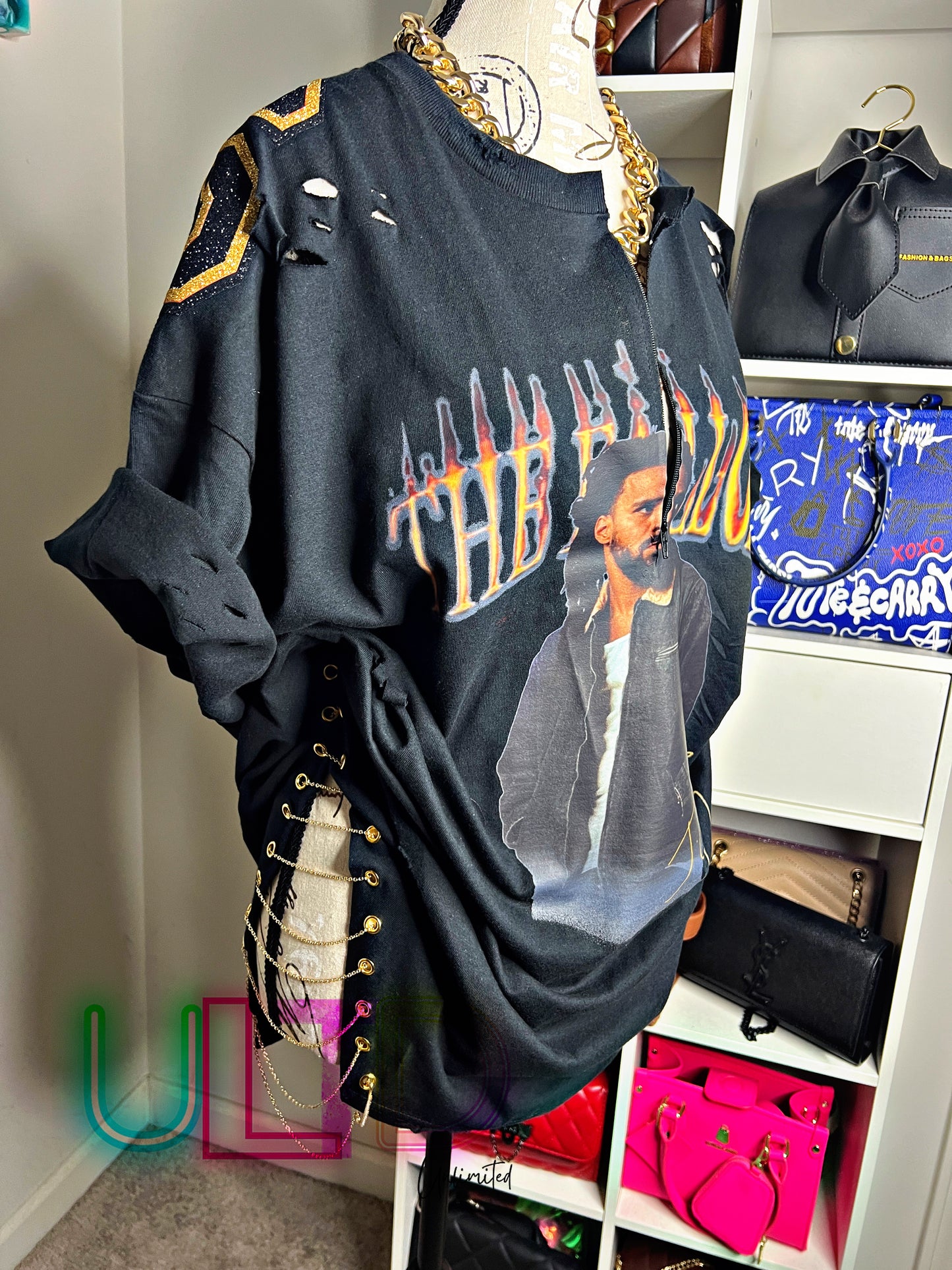 J Cole Distressed Tee