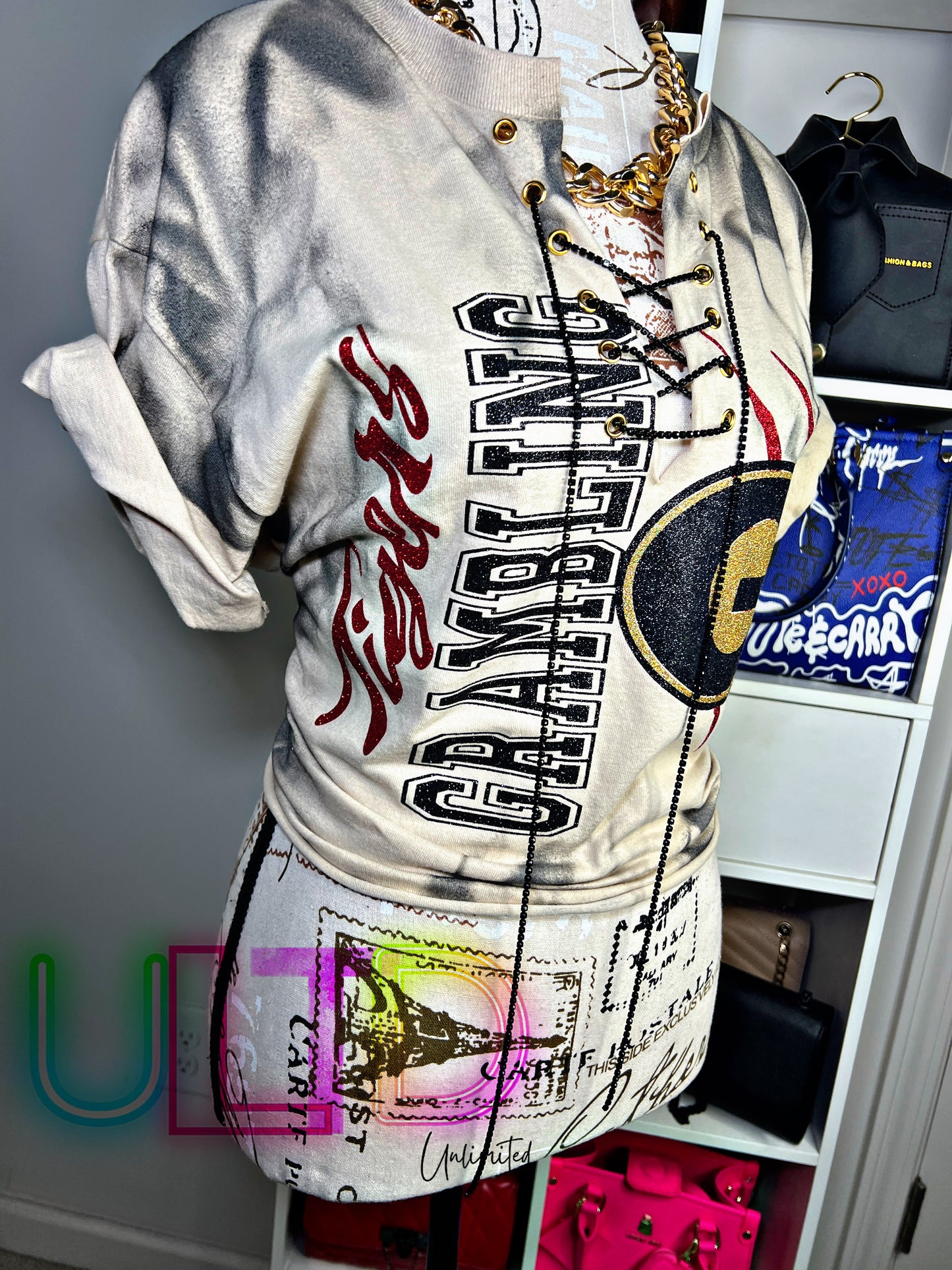 Varsity Rebel Cropped Tee