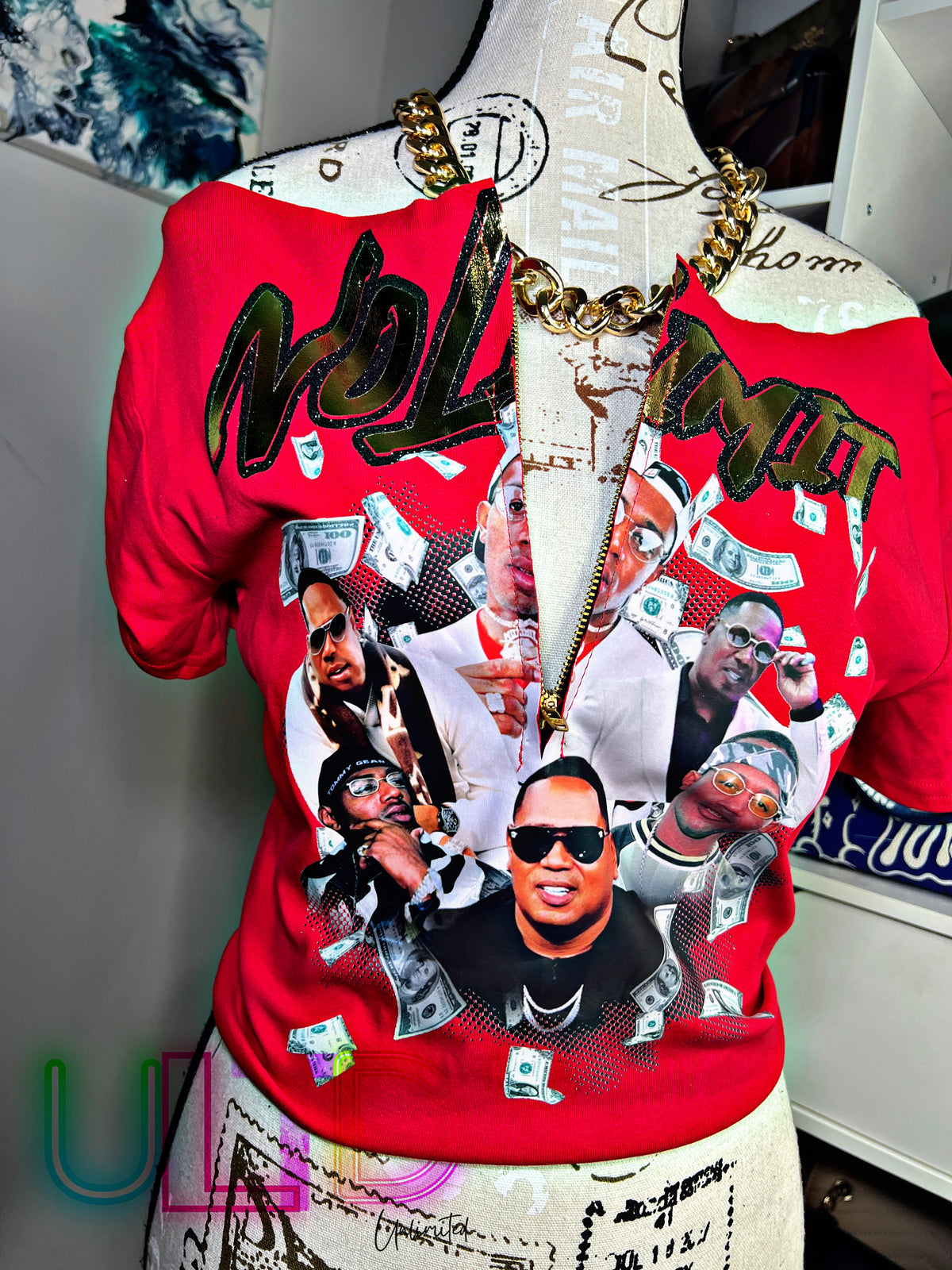 Cash Money No Limit Takeover Cropped Tee